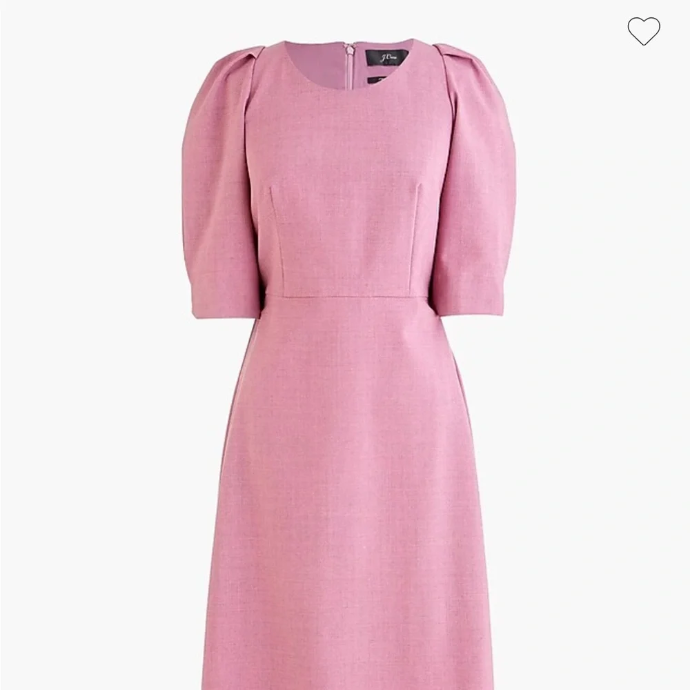 J. Crew Mauve Puff Sleeve Long Dress - Picture 3 of 12